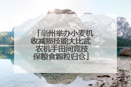 亳州举办小麦机收减损技能大比武 农机手田间竞技保粮食颗粒归仓